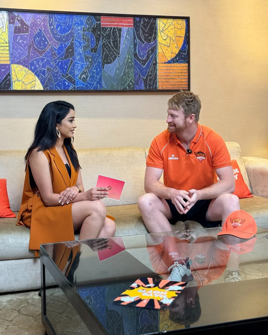Anchor Vindhya Vishaka With SRH Player Heinrich Klaasen