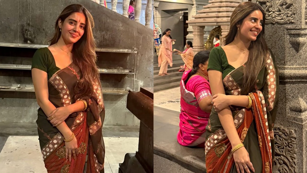 Kushitha Kallapu : స్వర్ణగిరి ఆలయంలో ‘కుషిత కళ్లపు’.. పద్దతిగా చీరలో ఫొటోలు..