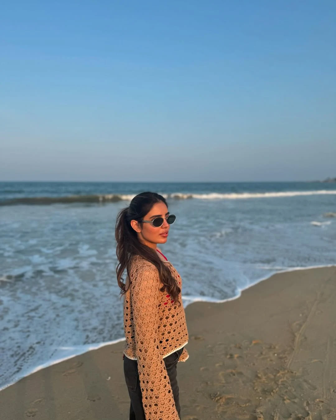 Kushitha Kallapu Enjoying in Beach