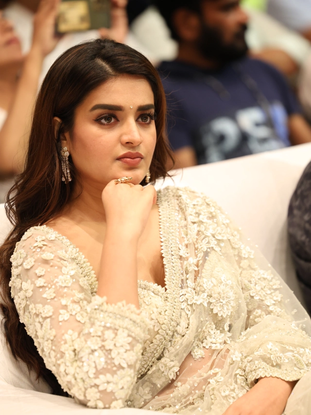 Nidhhi Agerwal Shines in Saree at HariHara VeeraMallu