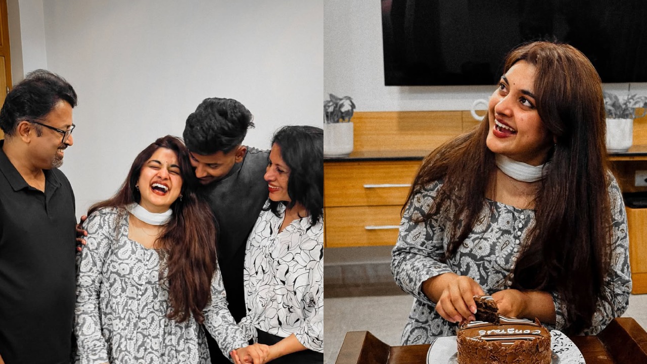 Nivetha Thomas : ఉత్తమ నటి గద్దర్ అవార్డు గెలిచిన నివేదా థామస్.. ఫ్యామిలీతో సెలబ్రేషన్స్.. ఫొటోలు..