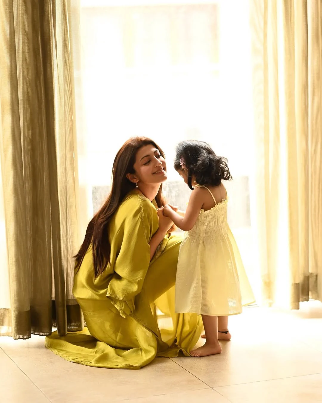 Pranita Subhash Mothers Day Special Photos with Her Children