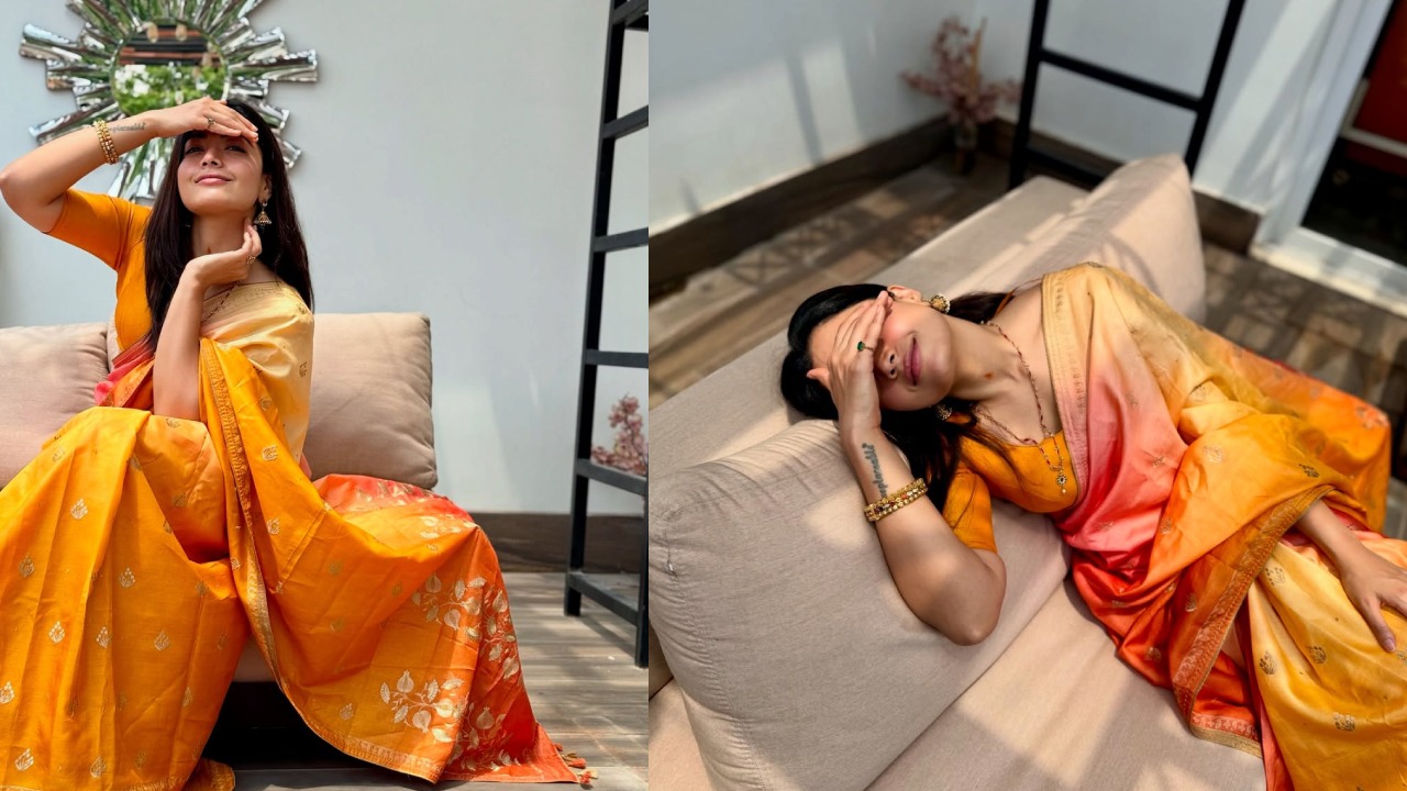 Rashmika Mandanna : చీరలో క్యూట్ ఫొటోలు షేర్ చేసిన నేషనల్ క్రష్..