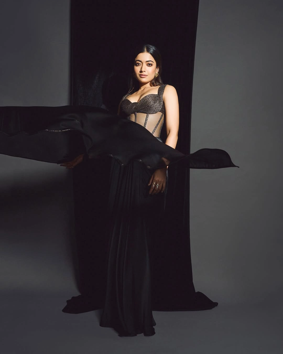 Rashmika Mandanna Shines in Black Dress