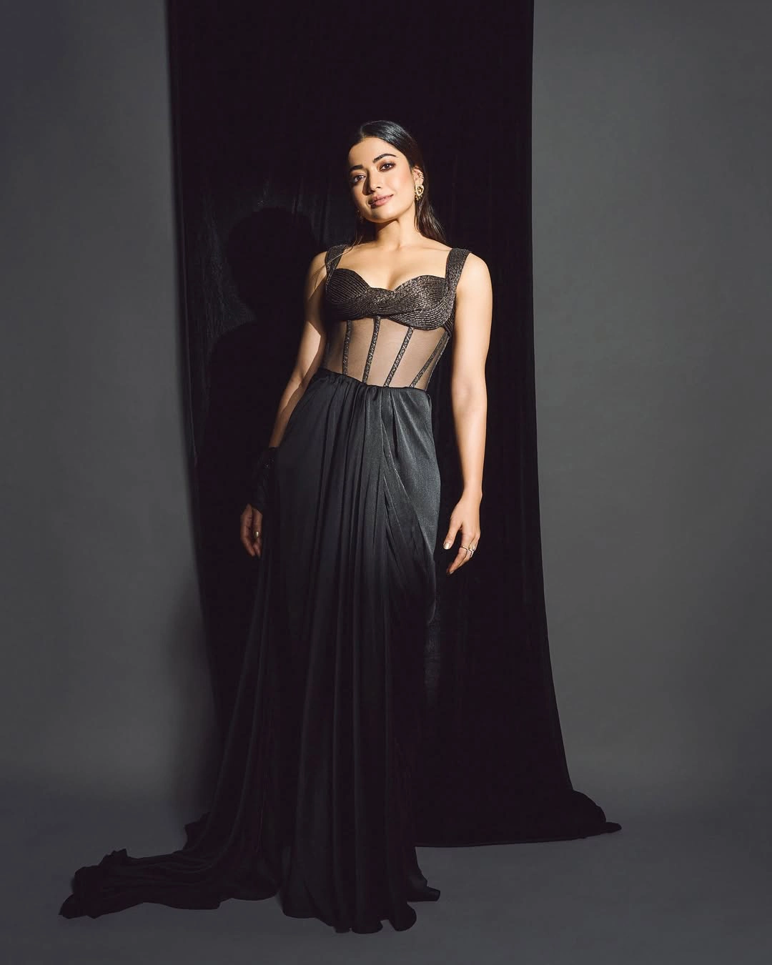 Rashmika Mandanna Shines in Black Dress