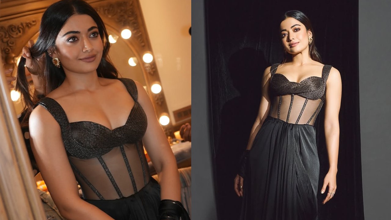 Rashmika Mandanna : నలుపు డ్రెస్ లో నిగనిగలాడుతున్న నేషనల్ క్రష్.. రష్మిక మందన్న ఫొటోలు..