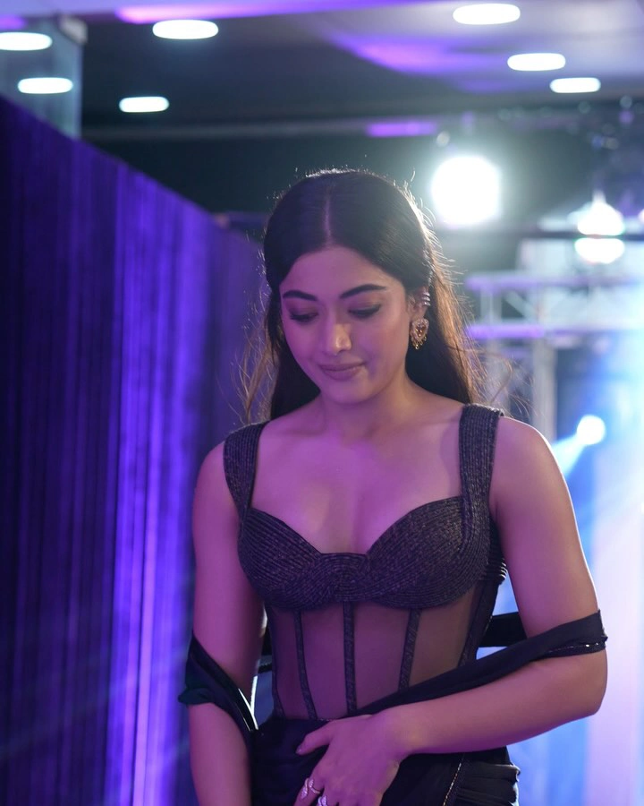 Rashmika Mandanna Shines in Black Dress