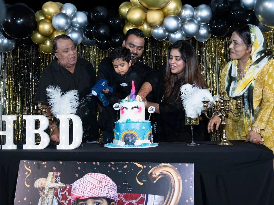 Actress Shamna Kasim Son Birthday Celebrations in Dubai