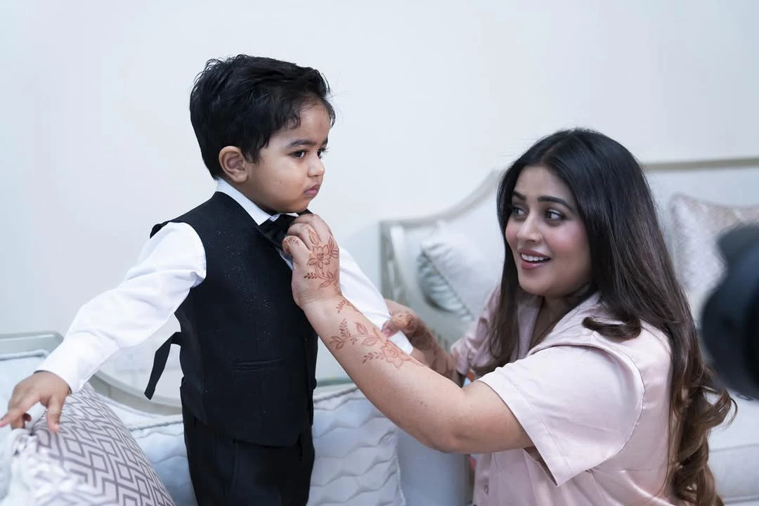 Actress Shamna Kasim Son Birthday Celebrations in Dubai