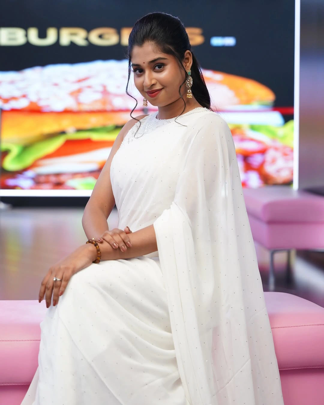 Choreographer Shrasti Verma Shines in White Saree