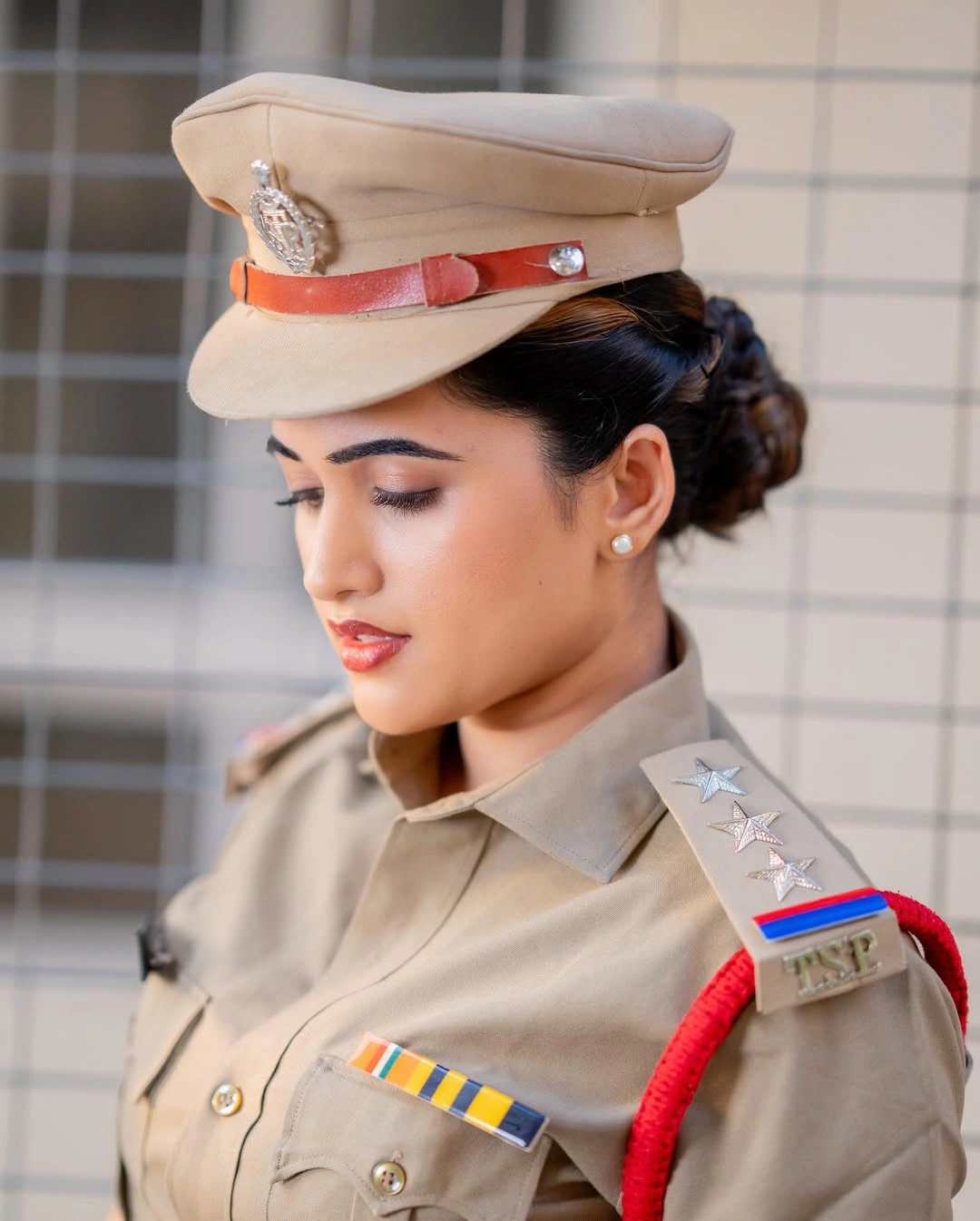 Sravanthi Chokarapu Stylish Looks in Police Dress
