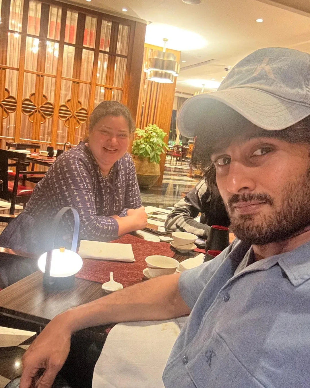 Sudheer Babu Enjoying With Family in Restaurant