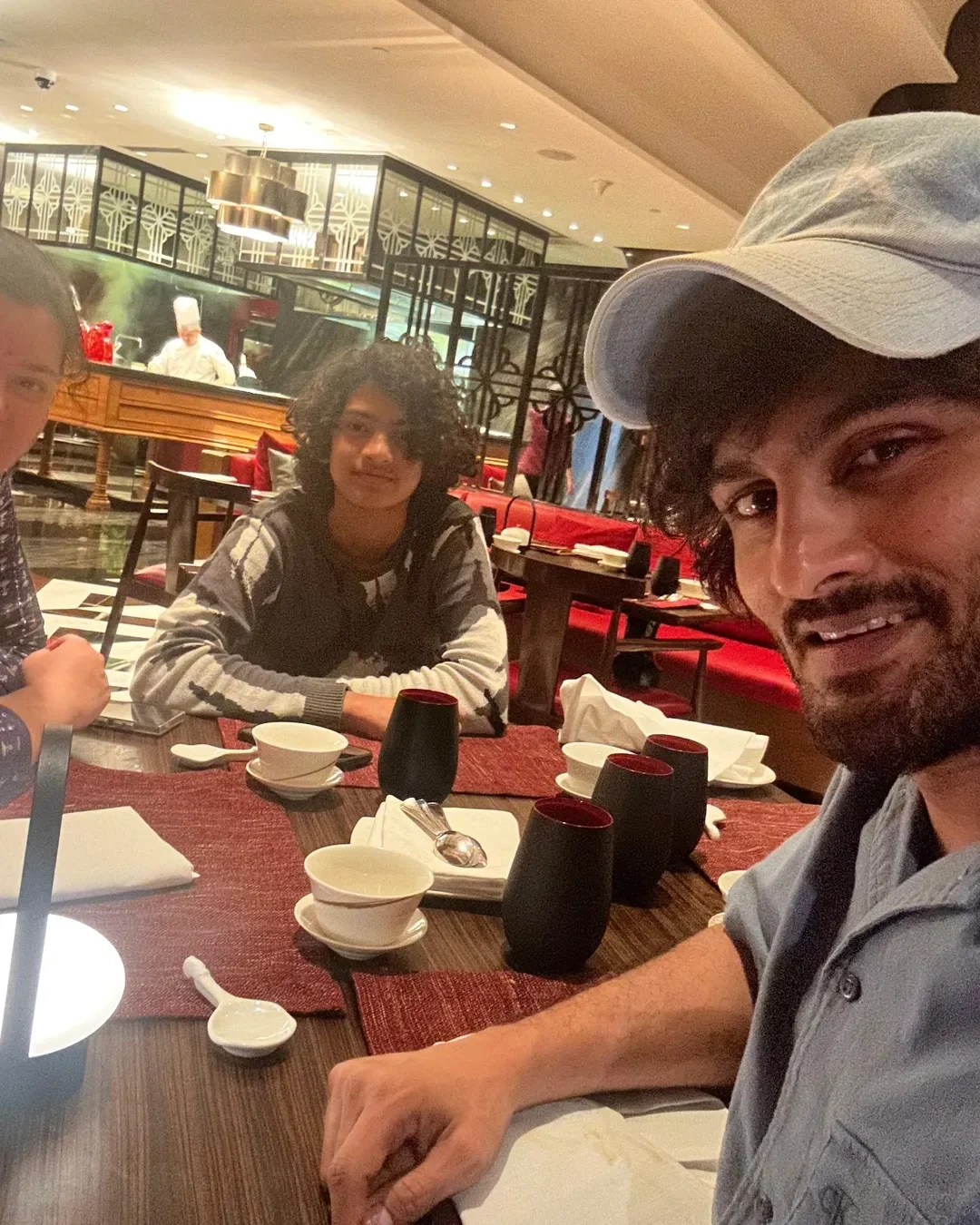 Sudheer Babu Enjoying With Family in Restaurant