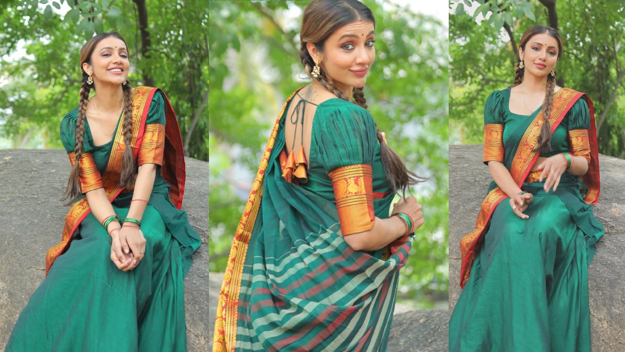 Tejaswi Madivada : రెండు జళ్లతో క్యూట్ గా.. లంగావోణీలో తేజస్వి మడివాడ ఫొటోలు..