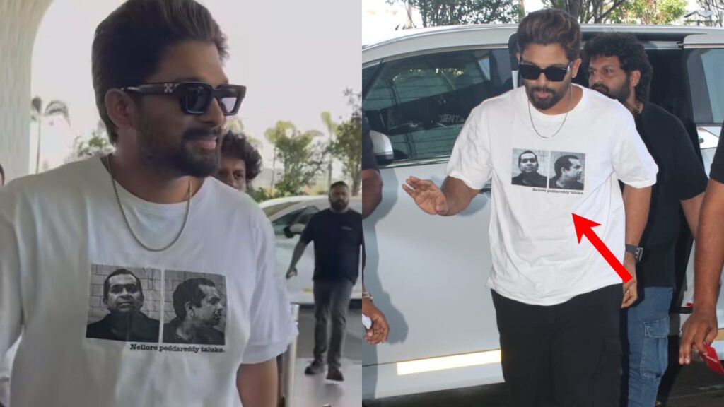 Allu Arjun T Shirt with Social Media Viral Dialogue Photos Videos goes Viral