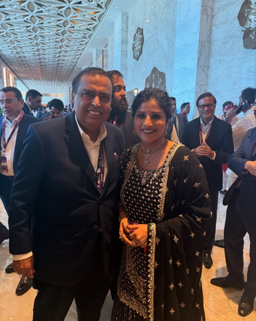 Tollywood Singer Mangli Meets Mukesh Ambani in Waves Summit 2025