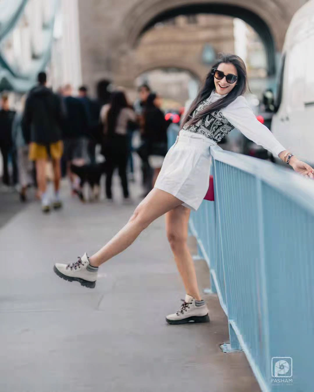Bhanu Sri Stylish Poses at London Bridge