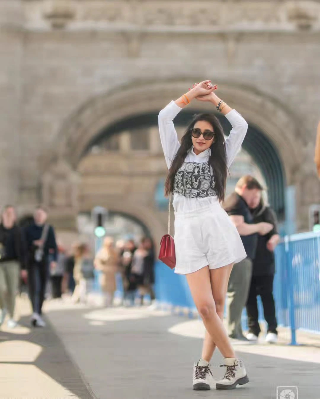 Bhanu Sri Stylish Poses at London Bridge