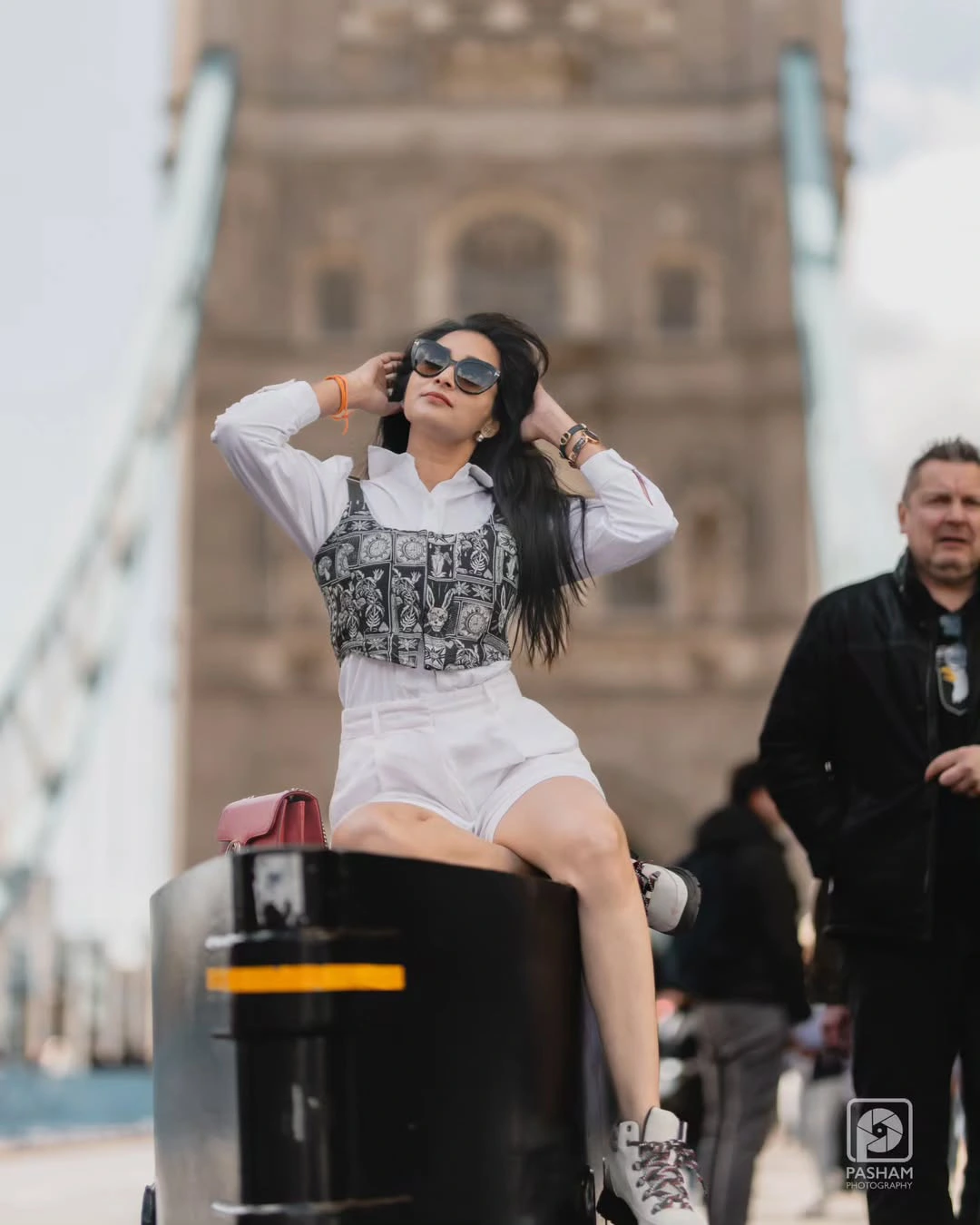 Bhanu Sri Stylish Poses at London Bridge