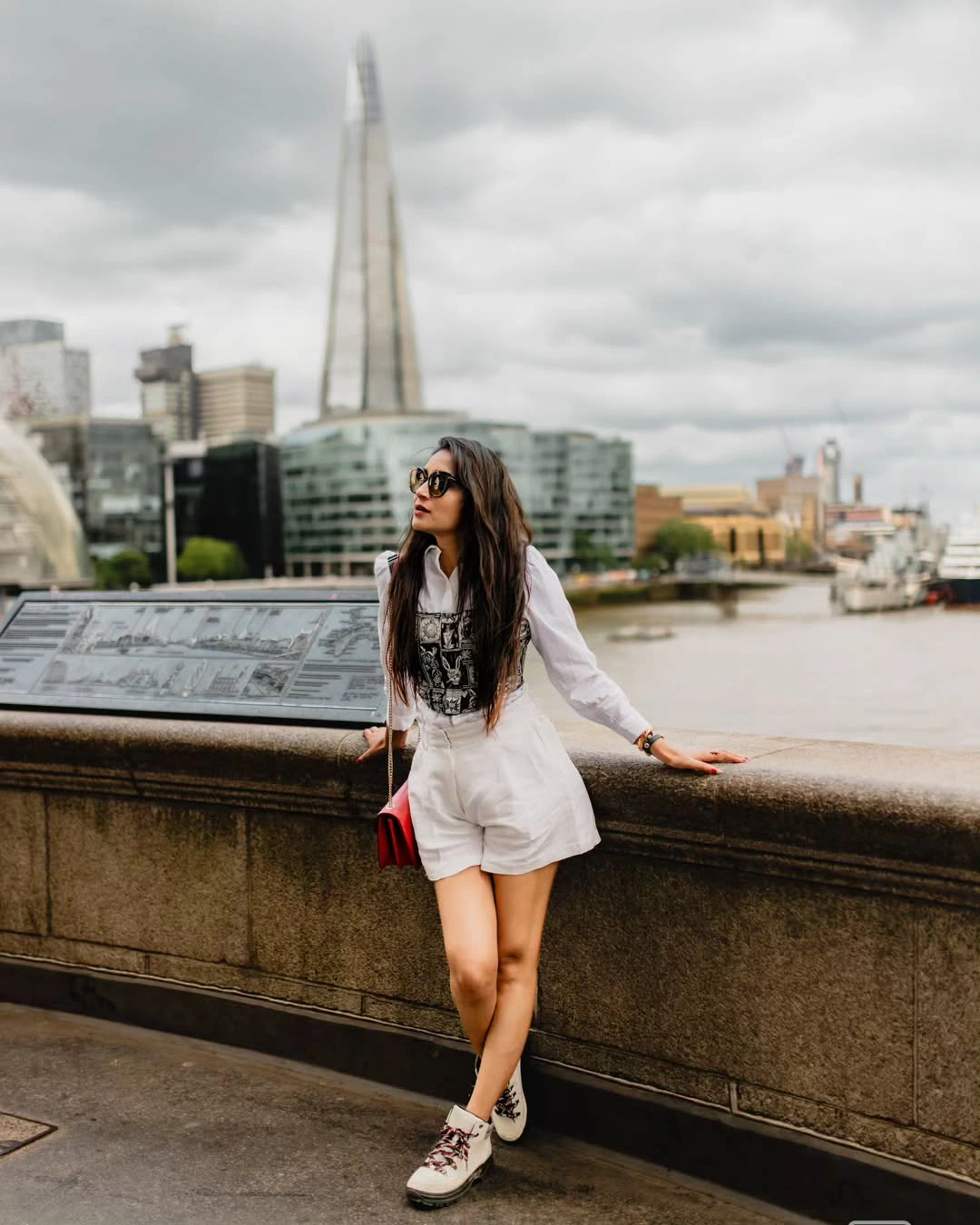 Bhanu Sri Stylish Poses at London Bridge