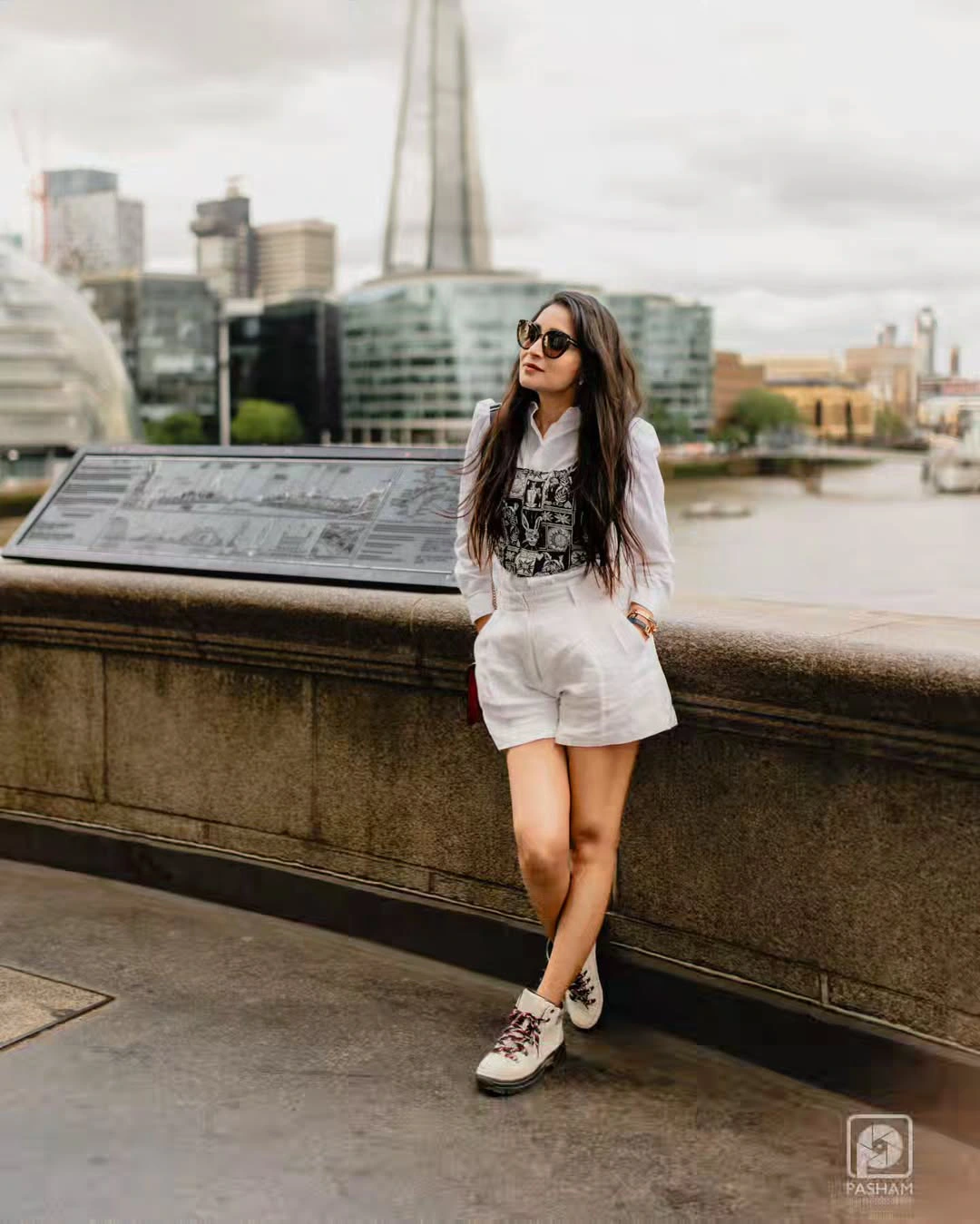 Bhanu Sri Stylish Poses at London Bridge