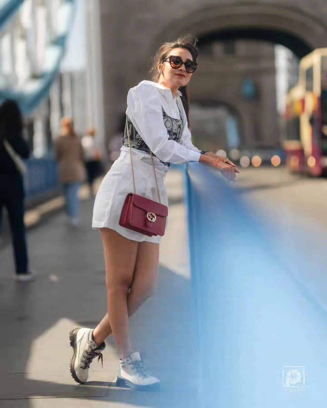 Bhanu Sri Stylish Poses at London Bridge