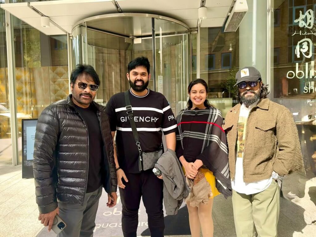 Actress Abhinaya Shares Photo with Ram Charan and Megastar Chiranjeevi from London 