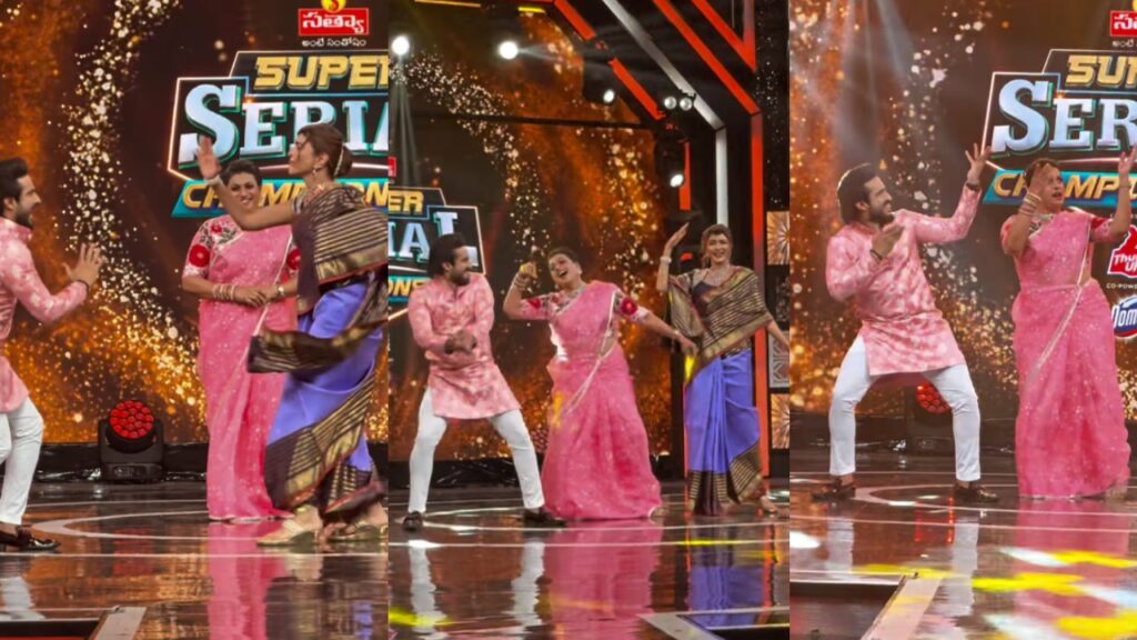 Anchor Ravi Roja Manchu Lakshmi Mass Dance in Super Serial Championship Video goes Viral