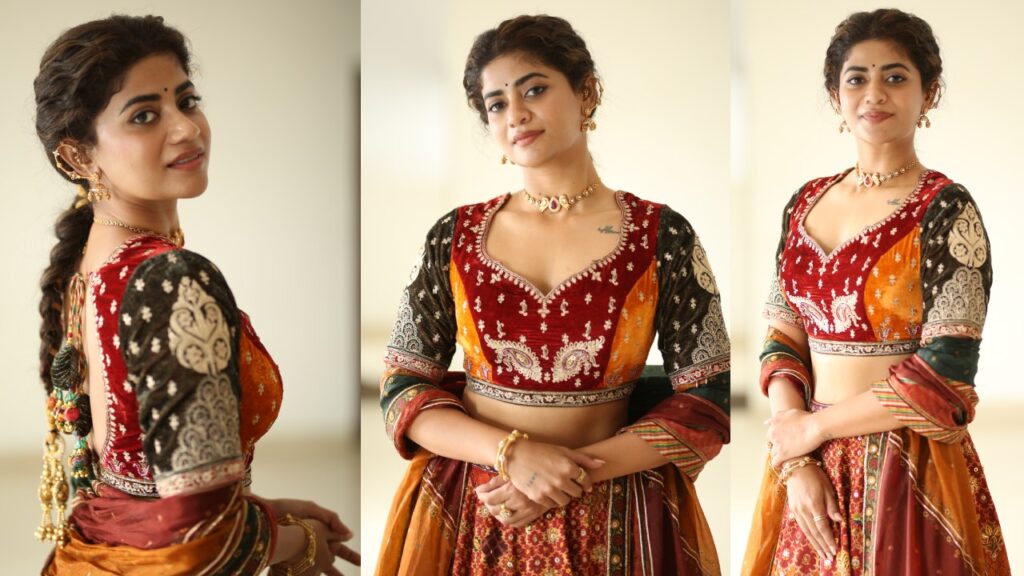 Abhignya Vuthaluru Shines in Lehenga at Viraatapalem Event