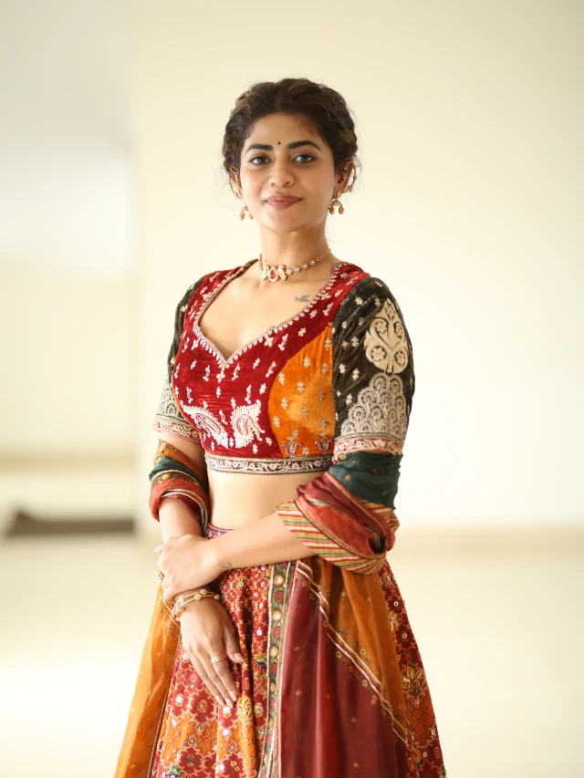 Abhignya Vuthaluru Shines in Lehenga at Viraatapalem Event