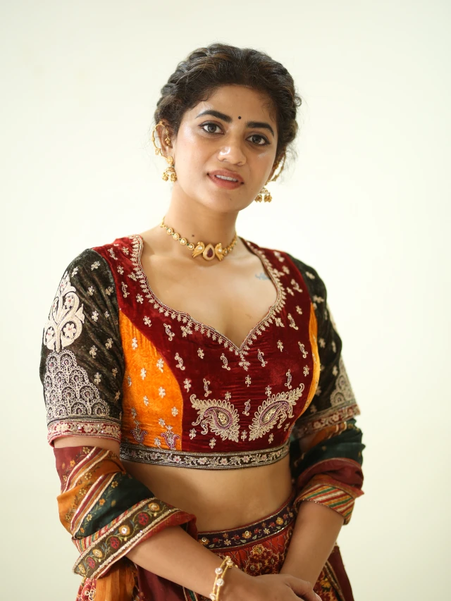 Abhignya Vuthaluru Shines in Lehenga at Viraatapalem Event
