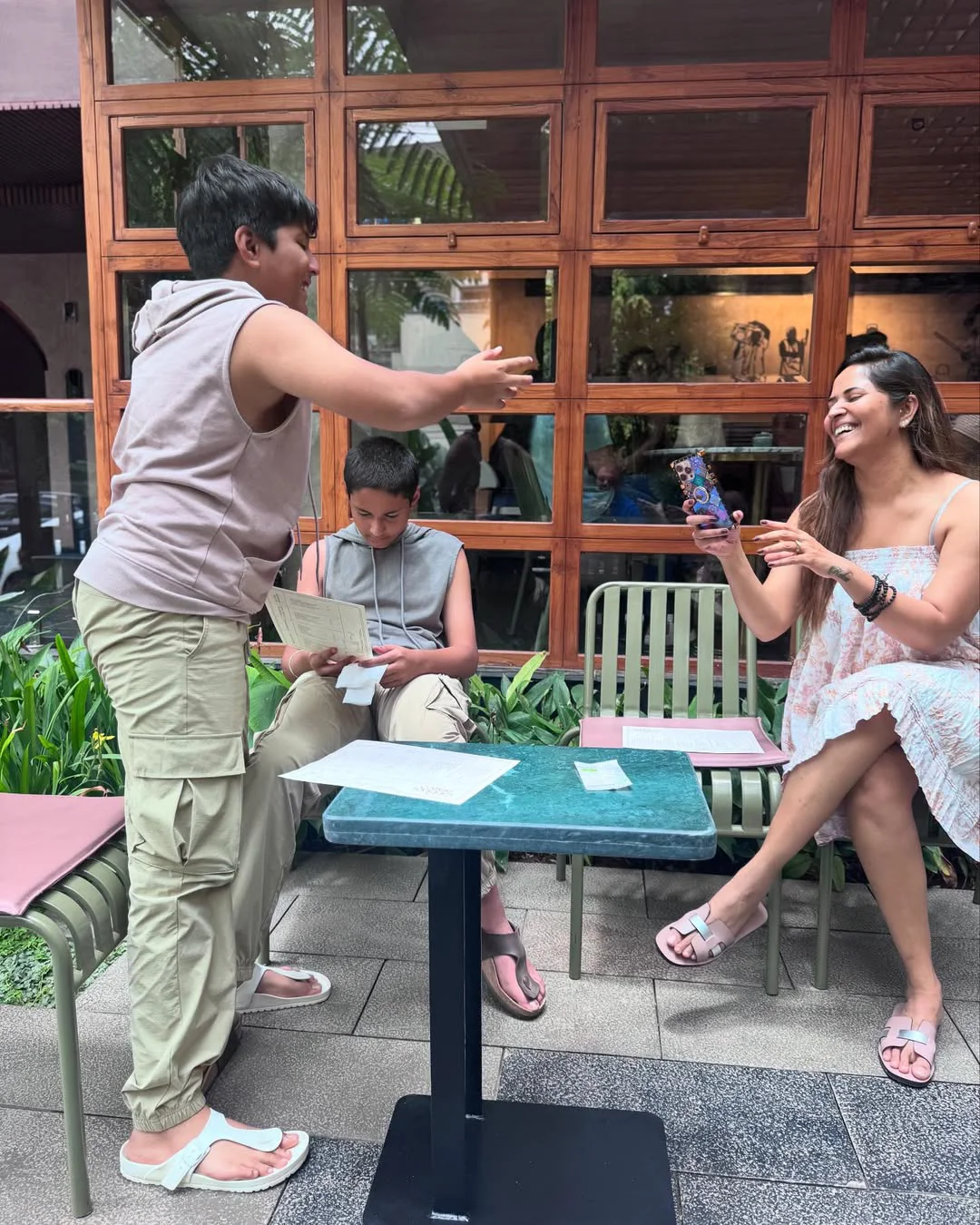 Anasuya Bharadwaj Enjoying with Family on Sunday