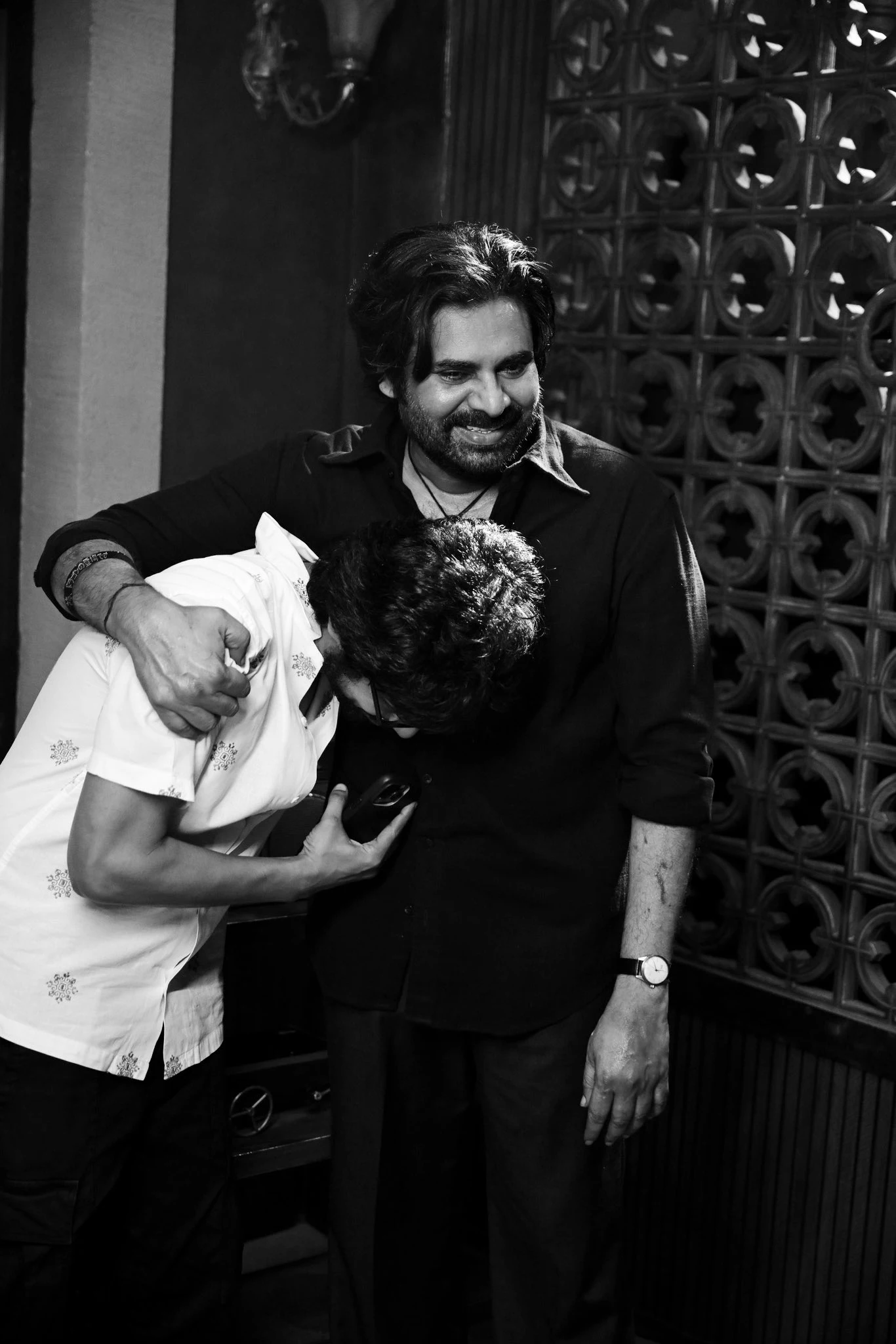 Arjun Das with Pawan Kalyan in OG Shoot