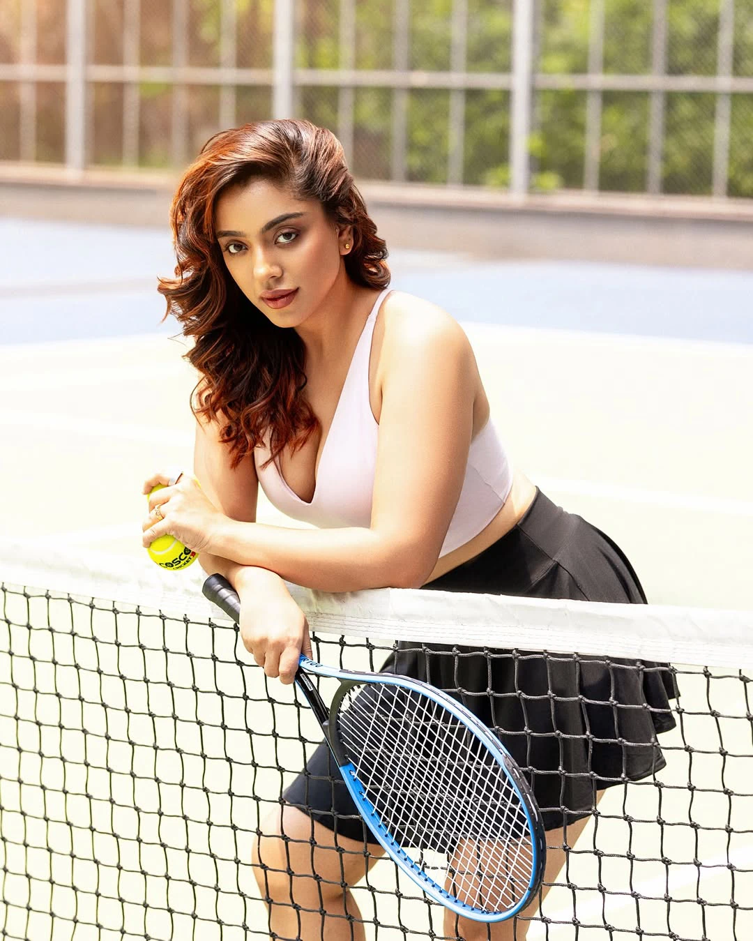 Deviyani Sharma Sizzling Poses in Tennis Court