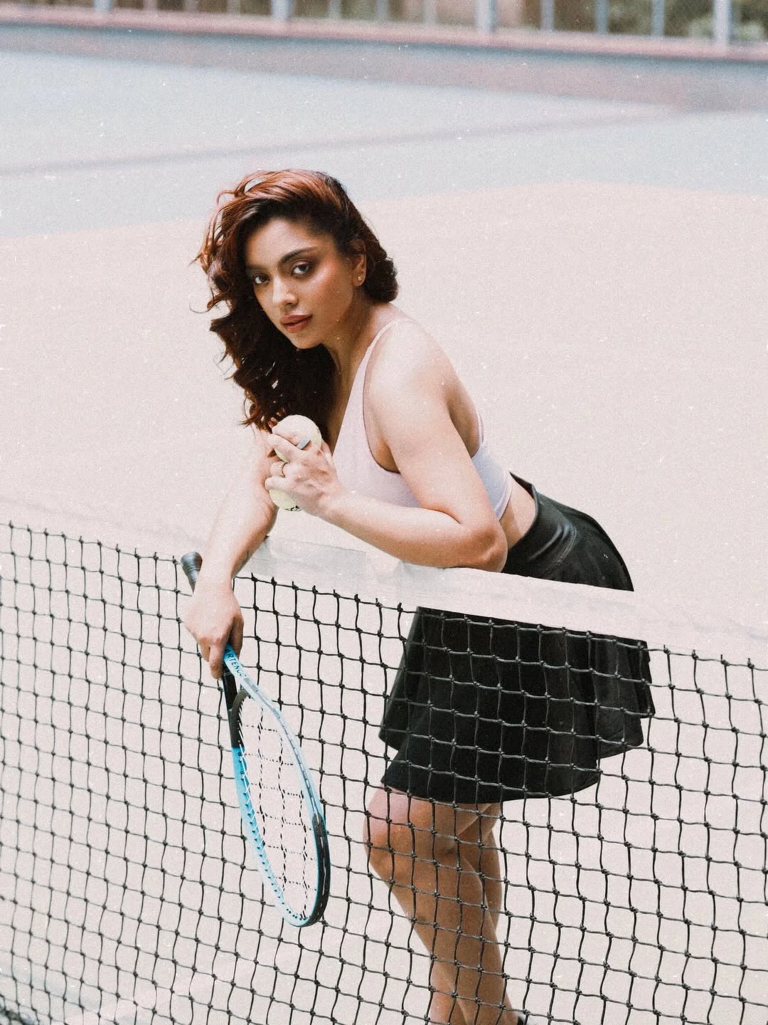 Deviyani Sharma Sizzling Poses in Tennis Court