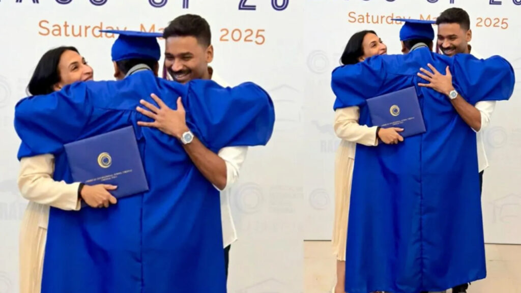 Dhanush And Aishwarya Rajinikanth Reunite For Emotional Moment At Sons Graduation