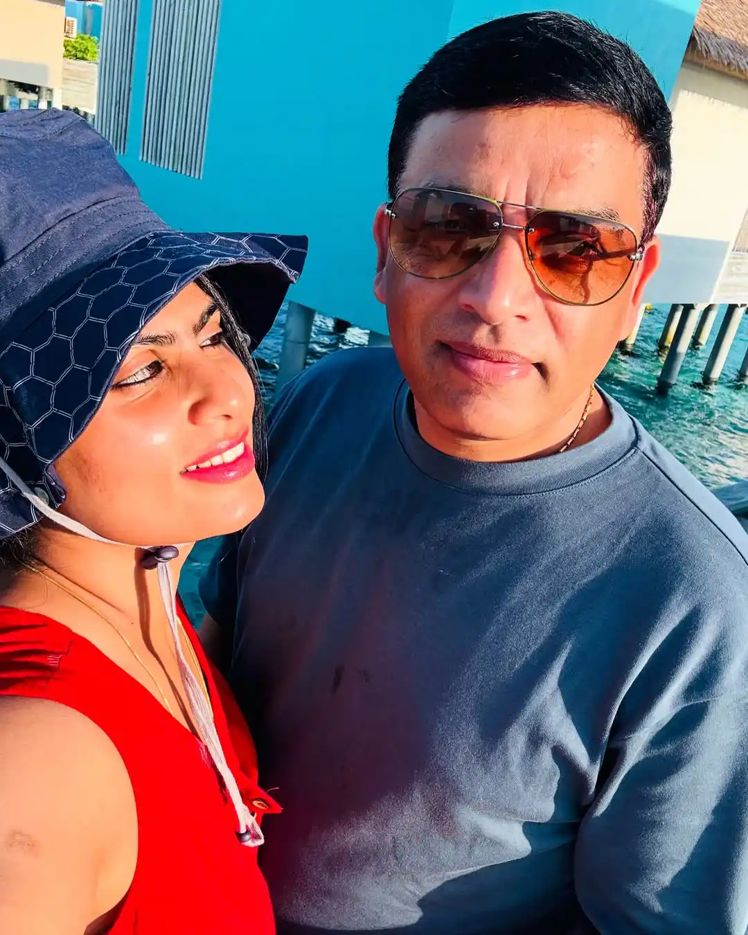 Dil Raju Enjoying Vacation in Maldives with Wife Tejaswini Vygha