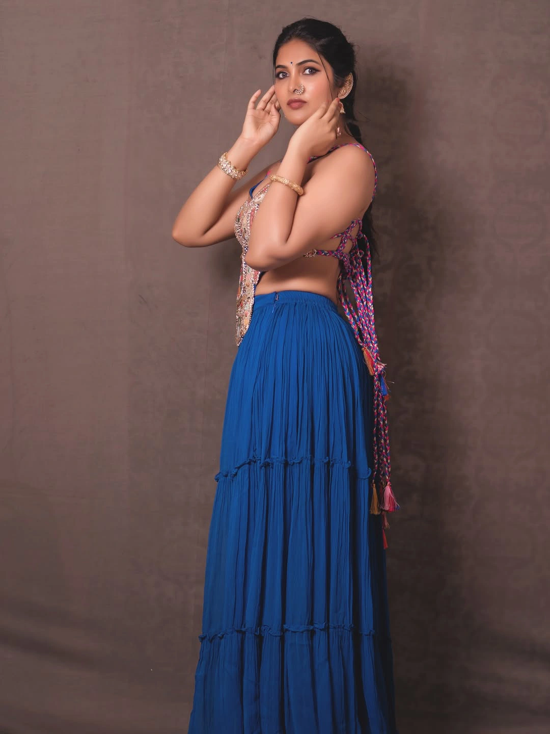 Divi Shows her Beauty with Braided Hair