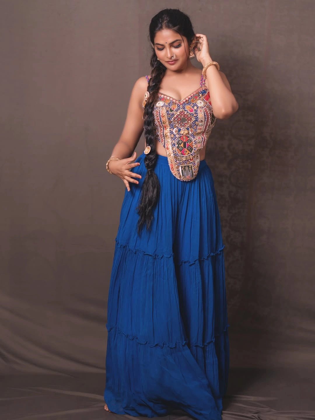 Divi Shows her Beauty with Braided Hair