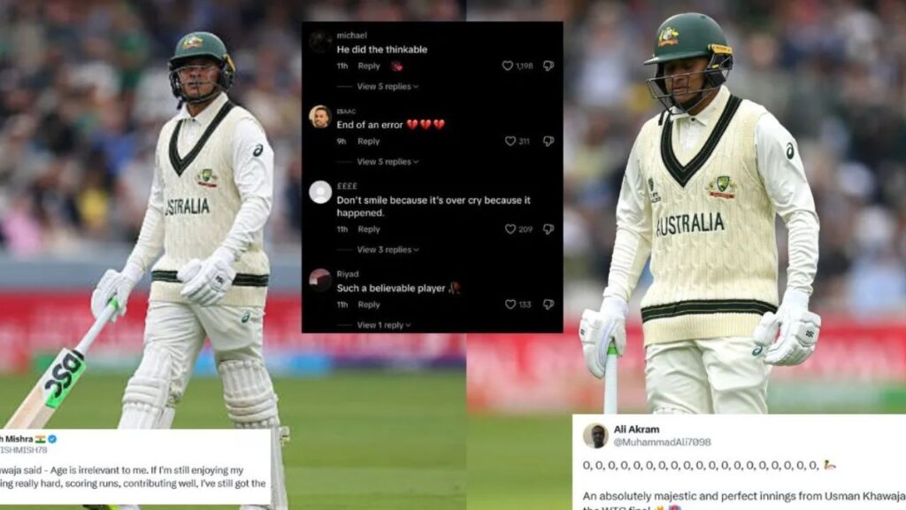 Fans troll Usman Khwaja after 20 ball duck on Day 1 of the WTC 2025 final