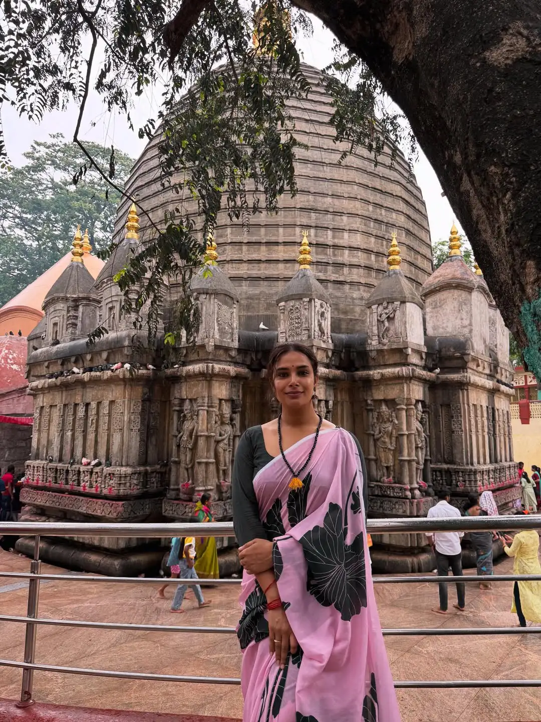 Hari Teja Visits Assam Kamakhya Temple with Family