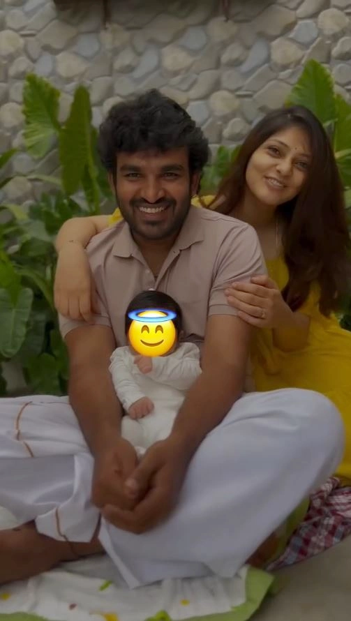 Kiran Abbavaram Cute Photos with Wife Rahasya Gorak and Son