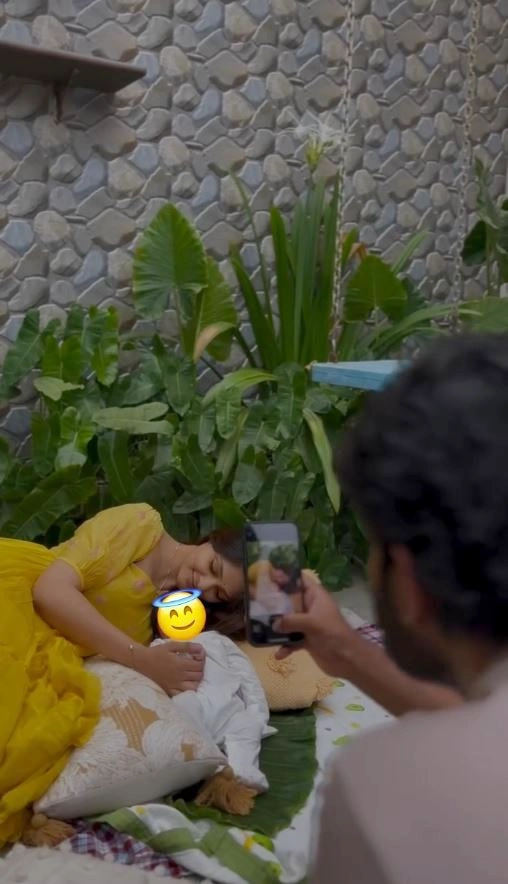 Kiran Abbavaram Cute Photos with Wife Rahasya Gorak and Son