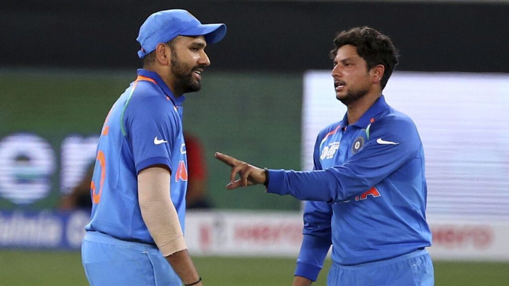 Kuldeep Yadav taking Rohit Sharma place in Team Bus