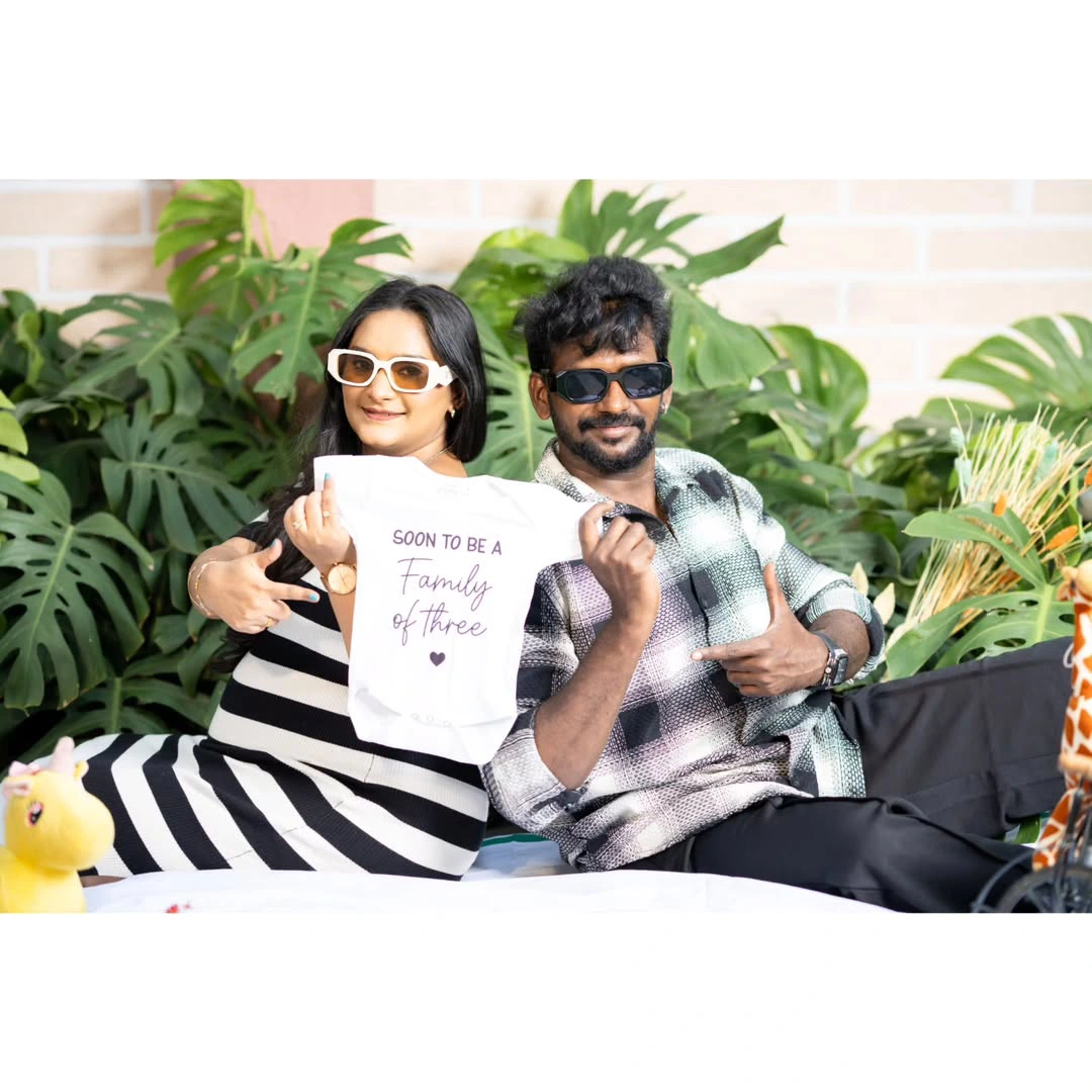 Bigg Boss Fame Comedian Mahesh Vitta Photos with Wife Baby Bump