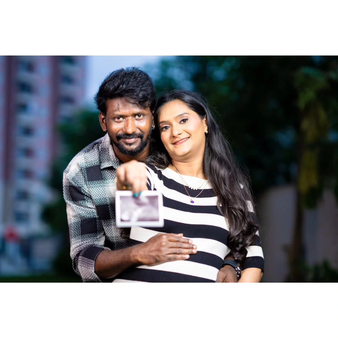 Bigg Boss Fame Comedian Mahesh Vitta Photos with Wife Baby Bump