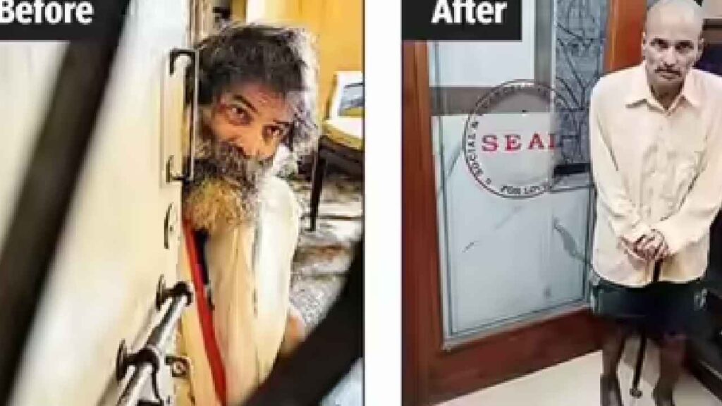 Man Locks Self
