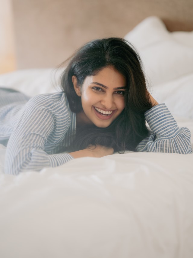 Manasa Varanasi Relaxing on Bed