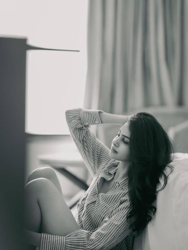 Manasa Varanasi Relaxing on Bed
