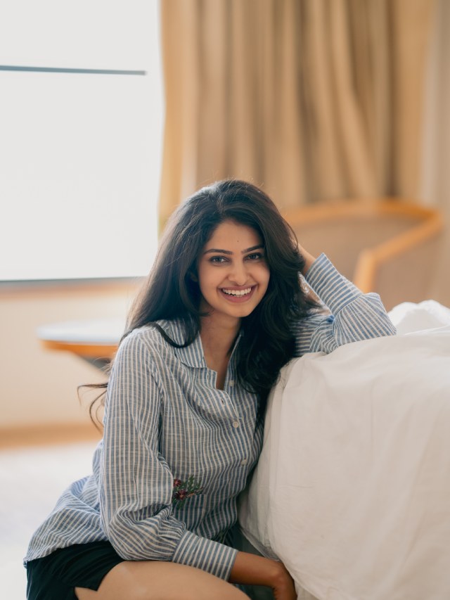 Manasa Varanasi Relaxing on Bed